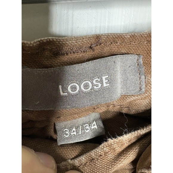 AE77 American Eagle Loose Carpenter Pants 34x31 Brown Double Knee Canvas Work - Picture 4 of 8